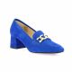 Vidi studio Mocassins cuir velours bleu