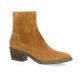 Vidi studio Boots cuir velours cognac