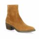 Vidi studio Boots cuir velours cognac