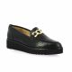 Vidi studio Mocassins cuir serpent noir