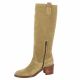 Patricia miller Bottes cuir velours taupe