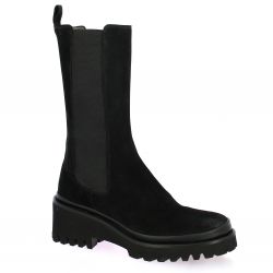 Xsa Boots cuir velours noir