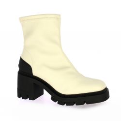 Miss elastic Boots cuir blanc