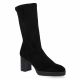 Miss elastic Boots cuir velours noir