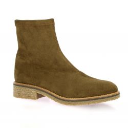 Miss elastic Boots cuir velours camel
