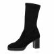 Miss elastic Boots cuir velours noir