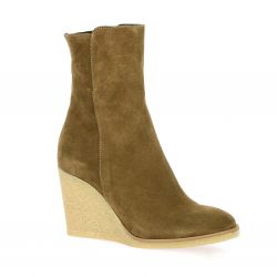 Pao Boots cuir velours camel