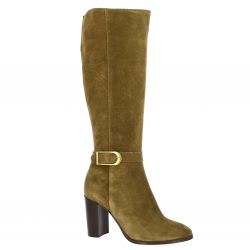 Pao Bottes cuir velours camel