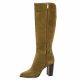 Pao Bottes cuir velours camel