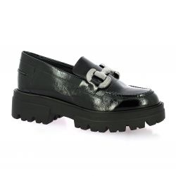 Reqins Mocassins cuir vernis noir