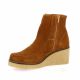 Reqins Boots cuir velours cognac