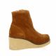 Reqins Boots cuir velours cognac