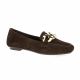 Reqins Mocassins cuir velours marron