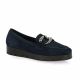 Reqins Mocassins cuir velours marine