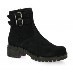 Pao Boots cuir velours noir