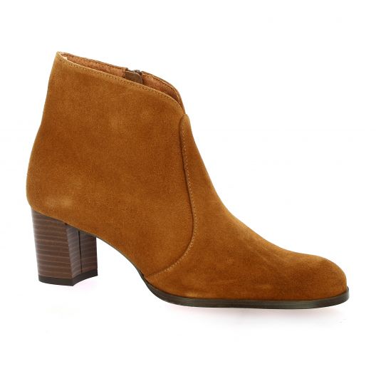 Pao Boots cuir velours cognac