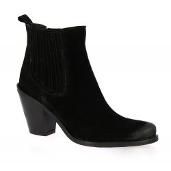 Spaziozero Boots cuir velours noir