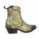 Metisse Boots cuir laminé or