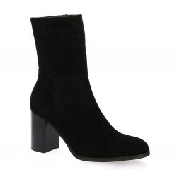 Pao Boots cuir velours noir