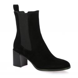 Pao Boots cuir velours noir