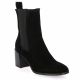 Pao Boots cuir velours noir