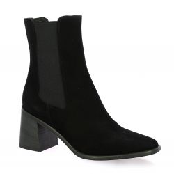 Pao Boots cuir velours noir