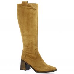 Pao Bottes cuir velours cognac