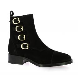 Alpe Boots cuir velours noir