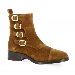 Alpe Boots cuir velours cognac