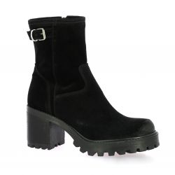 Spaziozero Boots cuir velours noir