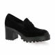 Spaziozero Mocassins cuir velours noir