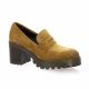 Spaziozero Mocassins cuir velours cognac