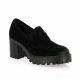 Spaziozero Mocassins cuir velours noir