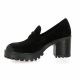 Spaziozero Mocassins cuir velours noir