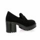 Spaziozero Mocassins cuir velours noir