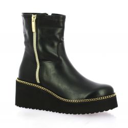 Pao Boots cuir noir