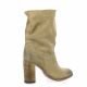 Paoyama Boots cuir velours taupe