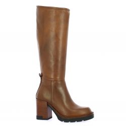 Pao Bottes cuir cognac