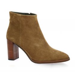 Pao Boots cuir velours camel