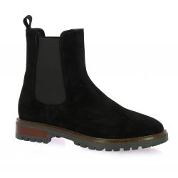 Pao Boots cuir velours noir