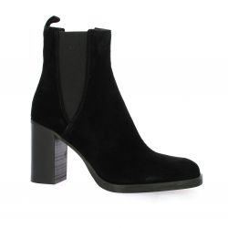 Spaziozero Boots cuir velours noir