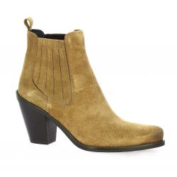 Spaziozero Boots cuir velours cognac