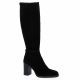 Spaziozero Bottes cuir velours noir