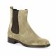 Spaziozero Boots cuir velours taupe