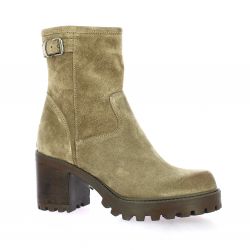 Spaziozero Boots cuir velours taupe