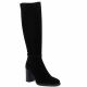 Spaziozero Bottes cuir velours noir