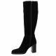 Spaziozero Bottes cuir velours noir