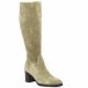 Spaziozero Bottes cuir velours taupe