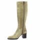 Spaziozero Bottes cuir velours taupe