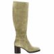 Spaziozero Bottes cuir velours taupe